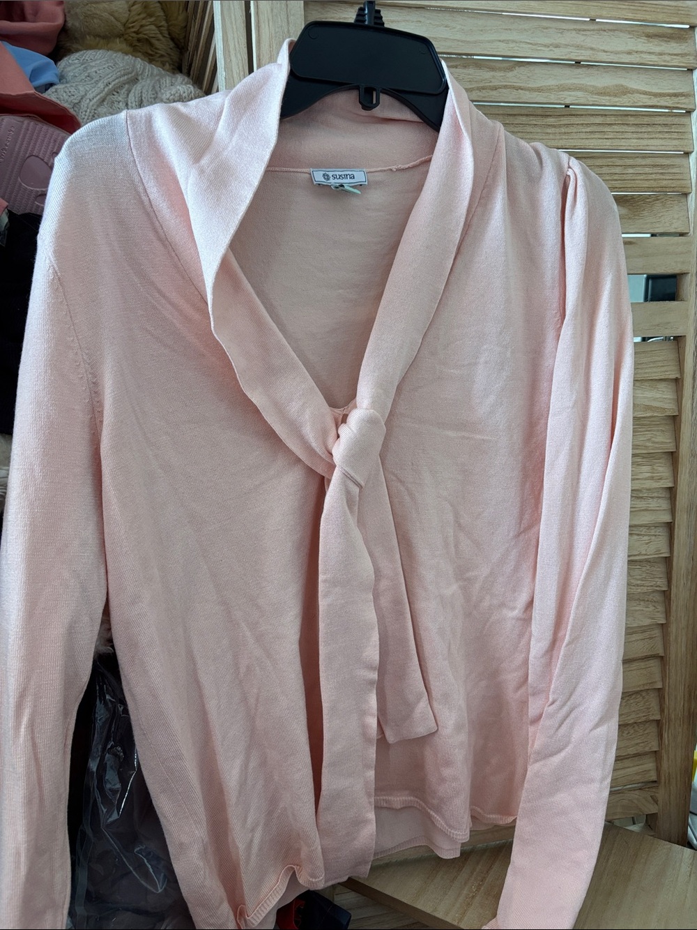Susina Tie-Neck V-Neck Sweater XL NWT